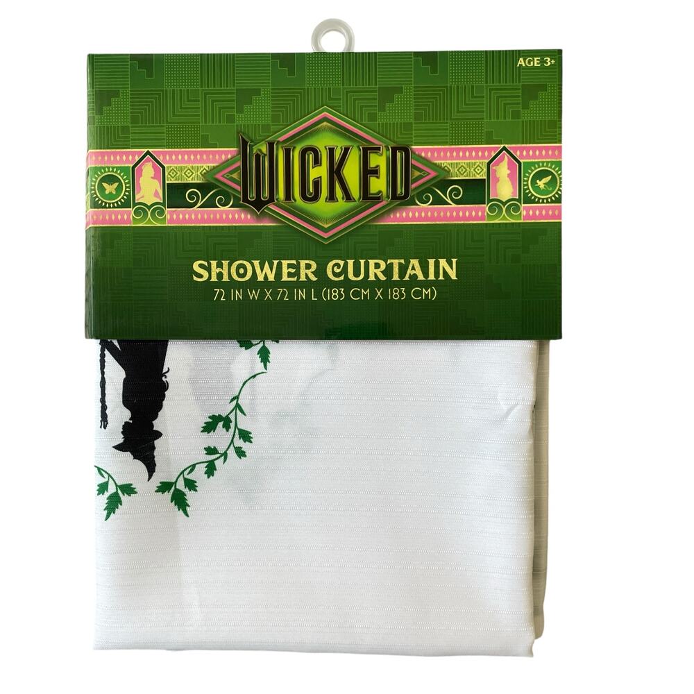 Wicked the Musical Elphaba Fabric Shower Curtain 72x72 NEW